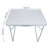 Skladací kempingový stôl sivý S5630 rozmery
