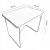 Skladací kempingový stôl 60 x 80 x 70 cm biely rozmery