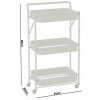 REGÁL NA KOLIESKACH, SKLADACÍ BIELY 88x45x29,5 CM GWI5887