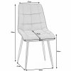 Béžová stolička s čiernymi nohami a prešívaním rozmery stoličkyMIX(20of63)WYMIARY