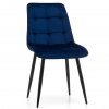 modrá stolička s čiernymi nohami a prešívaním