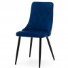 modrá stolička s čiernymi nohami a prešívaním