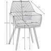Béžová stolička s čiernymi nohami a prešívaním rozmery stoličky PHOTO 2022 07 13 09 14 21