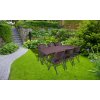 Skladací stôl 240 cm ratan hnedý vynikne na záhrade