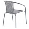Záhradný nábytok bistro sivá polyratanová stolička