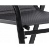 Záhradné stoličky čierne 2 ks kvalitná oceľ s práškovým nástrekom