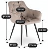 rozmery béžovej stoličky Madesto