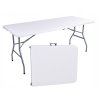 Skladací stôl 150 x 70 cm SC 01 biely rozložený a zložený