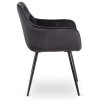 Jedálenská stolička čierna velúr Modesto