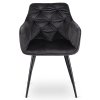 Jedálenská stolička čierna velúr Modesto