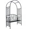 Záhradná pergola s lavicou 122 x 58 x 203 cm vhodná aj na terasu