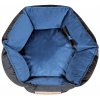 legowisko dla psa 50 cm personalizowane rozbieralne antyslip welurowe niebiesko czarne (2)