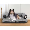 legowisko dla psa kojec sofa 80x60 cm personalizowane wodoodporne szare (3)