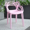 Ružová plastová stolička - stohovateľné