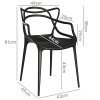 čierna plastová stolička rozmery stoličky