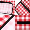 Pikniková deka nepremokavá 200 x 200 cm červená kvalitné okraje a suchý zips