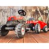 woopie traktor na červený šliapací traktor s prívesom farmer gotrac maxi z przyczepa ciche kola (2)