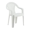 Záhradná plastová stolička biela