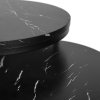 Sada 2 konferenčných stolíkov Mauro s detajlom na dosky stolíka vo farbe čierny mramor