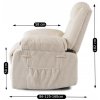 Polohovacie kreslo béžové menčester Arturo