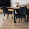 Jedálenská stolička čierna velúr Chris