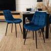 Jedálenská stolička modrá velúr Chris