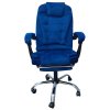 Kancelárske kreslo polohovateľné velúr modré Boss  + masážna funkcia zadarmo