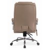 Kancelárske kreslo polohovateľné béžové ekokoža Giorgio  + masážna funkcia zadarmo