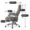 Kancelárske kreslo polohovateľné šedé látka Giorgio  + masážna funkcia zadarmo