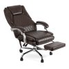 Kancelárska stolička polohovateľná hnedá ekokoža Giorgio  + masážna funkcia zadarmo