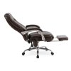 Kancelárska stolička polohovateľná hnedá ekokoža Giorgio  + masážna funkcia zadarmo
