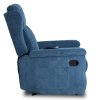 Masážne kreslo modré menčester Sebastián