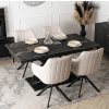 Rozkladací stôl Ibiza 160 - 240 cm čierny mramor