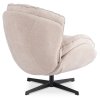 Otočné kreslo krémové látka Rosa