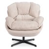 Otočné kreslo krémové látka Rosa