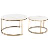 Sada 2 konferenčných stolíkov Milano biely mramor