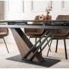 Rozkladací stôl Rex 180 - 240 cm orech čierny mramor