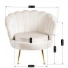 Kreslo krémové velúr Angel
