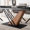 Rozkladací stôl Rex 180 - 240 cm dub biely mramor