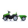 Elektrický traktor s prívesom zelený