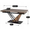 Rozkladací stôl Rex 160 - 220 cm dub rustikálny