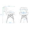 rozmery stoličky s drevenými nohami a oceľovou konštrukciou