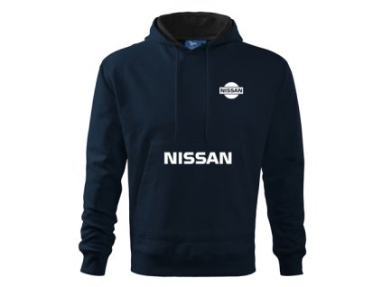 Mikina s kapucňou nissan tmavomodrá