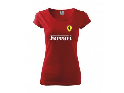 Dámske tričko ferrari červené 2