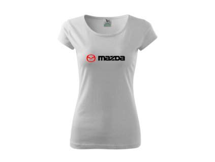 dámske tričko mazda biele