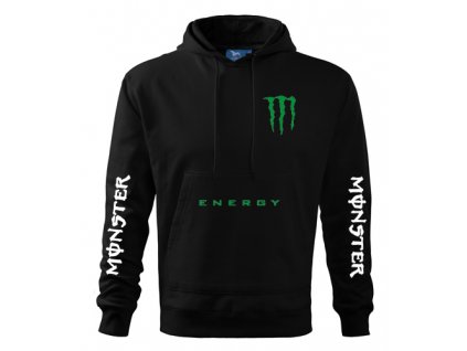 mikina s kapucňou monster čierna