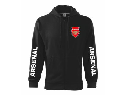 mikina so zipsom a kap arzenal cierna