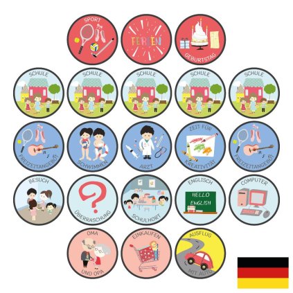 School Activities Magnet Set German
