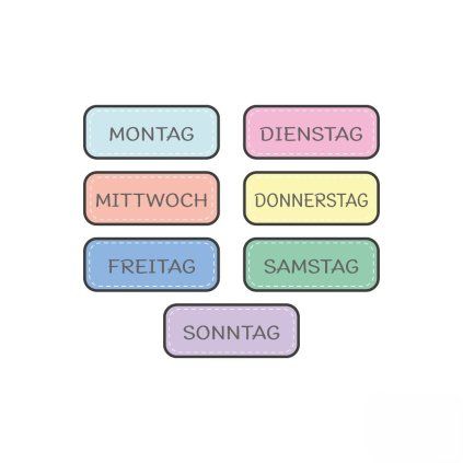 Days of the week magnet set German
