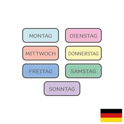 Days of the week magnet set German
